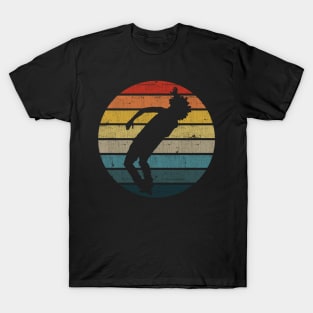 Breakdance Dancer Silhouette On A Distressed Retro Sunset product T-Shirt